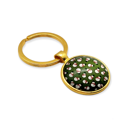 KEYCHAIN GREEN SNOWMAN1